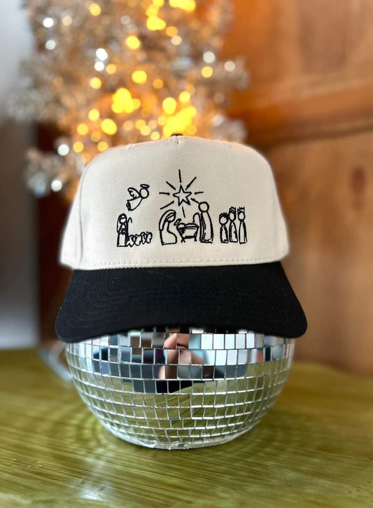 Embroidered Nativity Hat