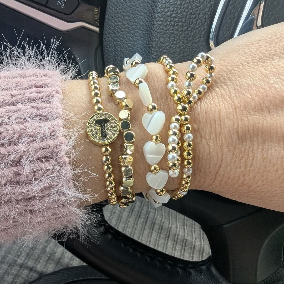 Bow Bracelet - Pearl + Gold-filled