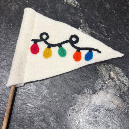 Lights Felt Flag