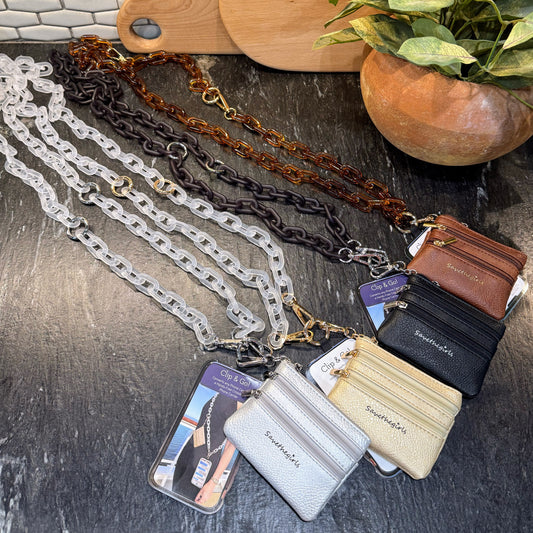 Handsfree Adjustable Crossbody Phone Chain + Wallet