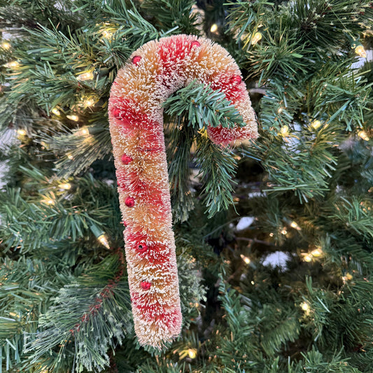 Bottle Brush Candy Cane + Beads