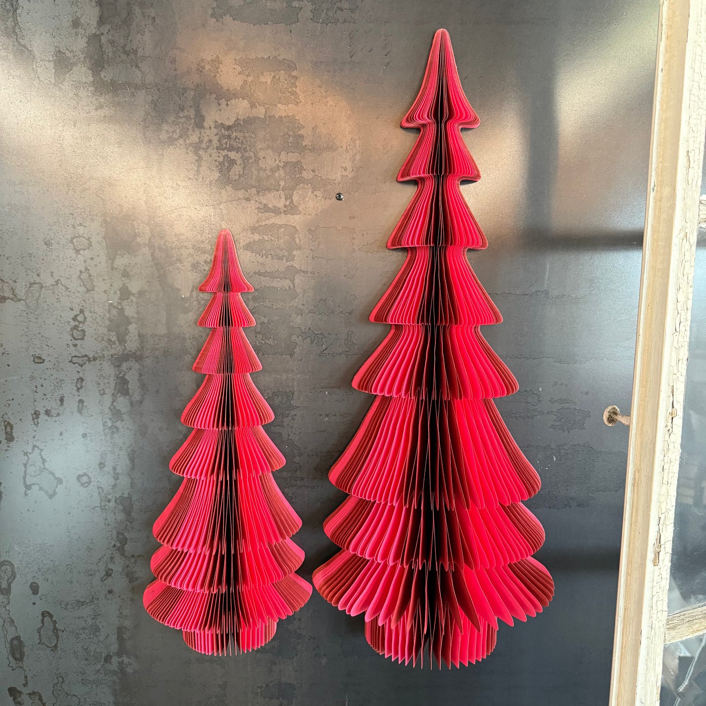 XL Maroon/Pink Tree - Paper Folding Honeycomb