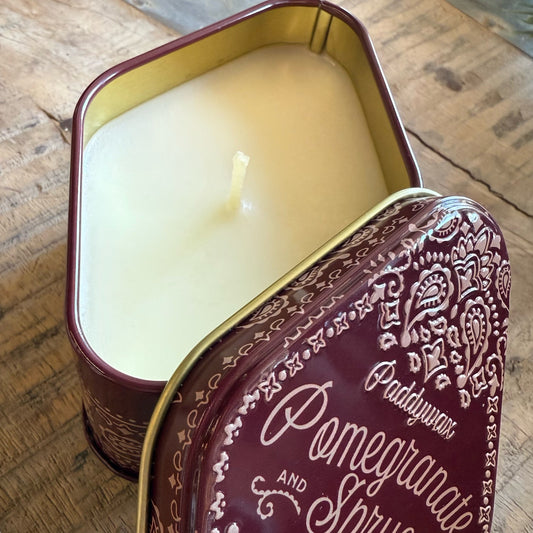 Maroon Bandana Candle Tin - Pomegranate Spice