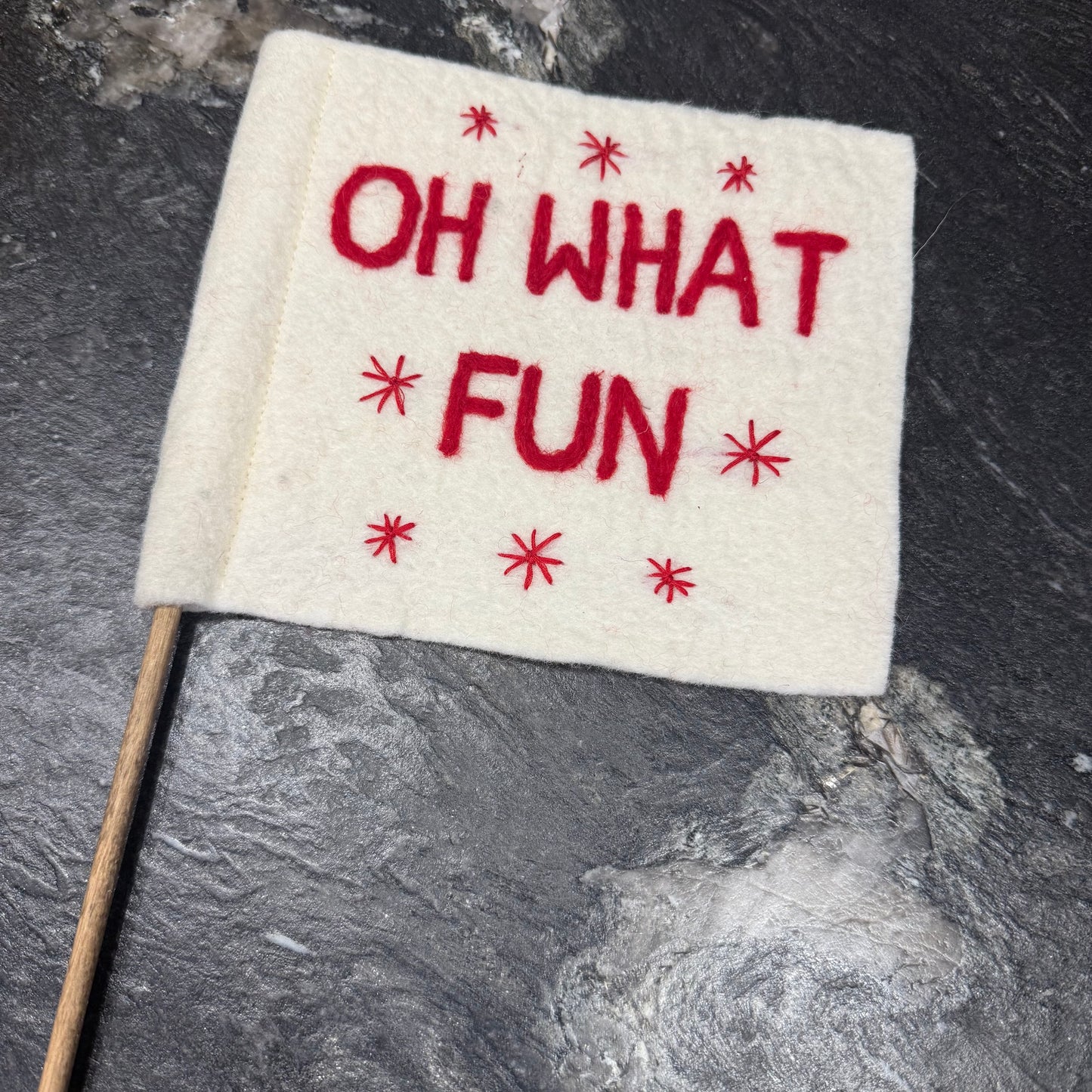 Oh What Fun Felt Flag
