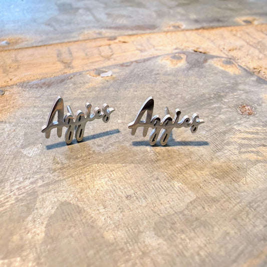 Aggies Studs - Silver