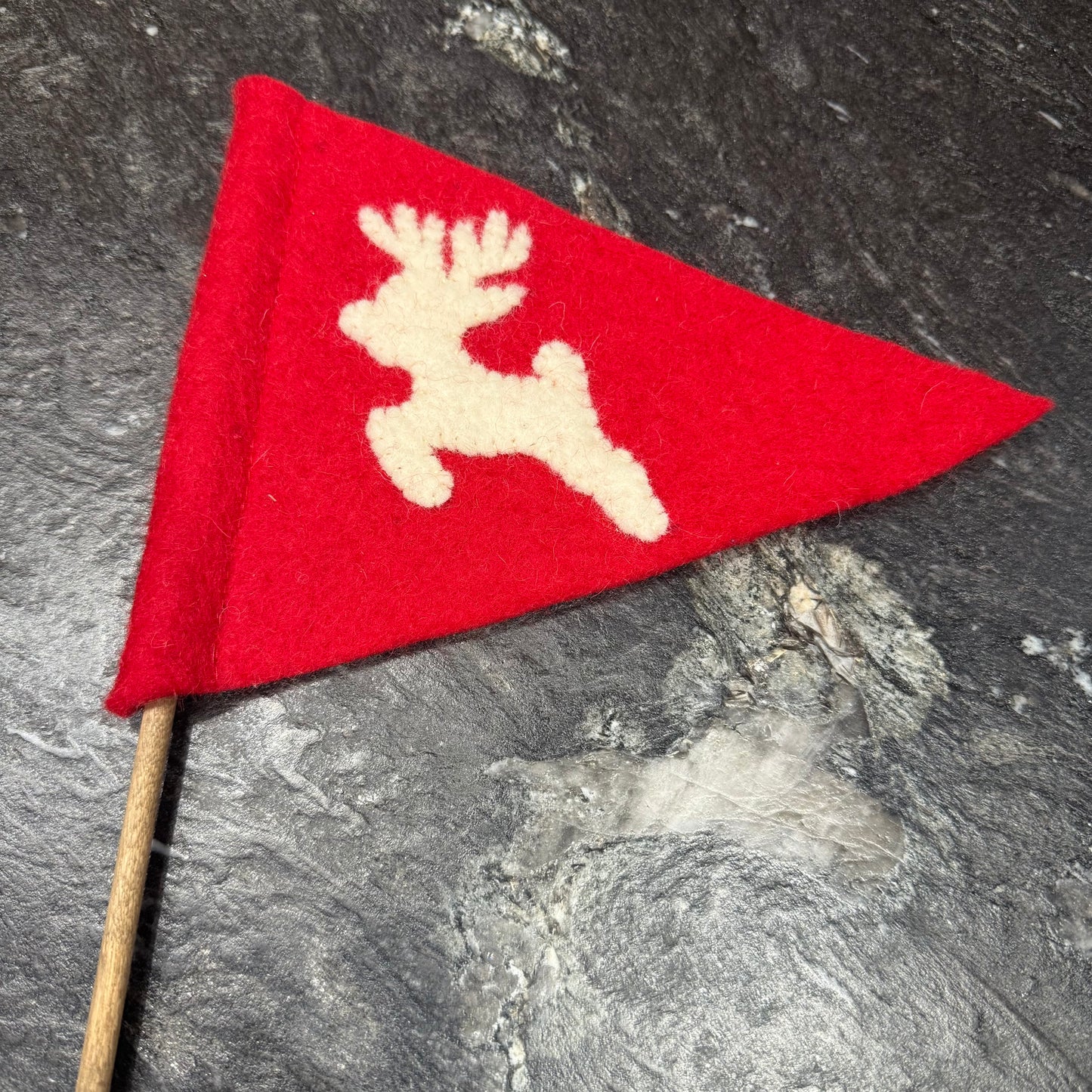 Reindeer Felt Flag