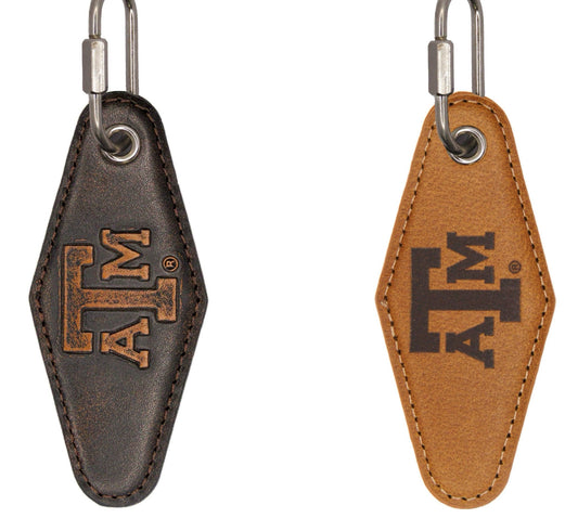 Vintage Leather Keychain - Texas A&M