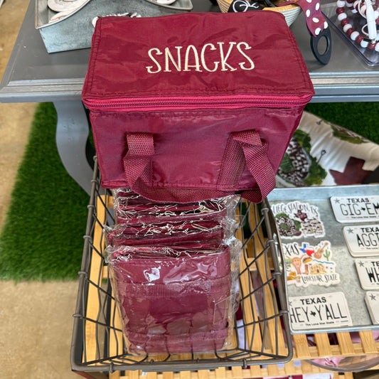 Maroon Snack Bags