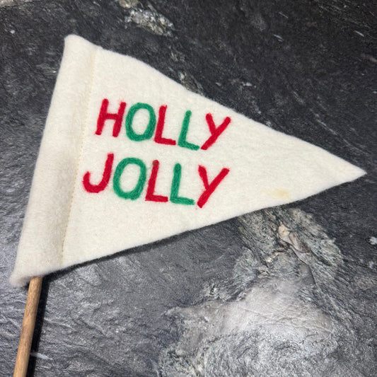 Holly Jolly Felt Flag