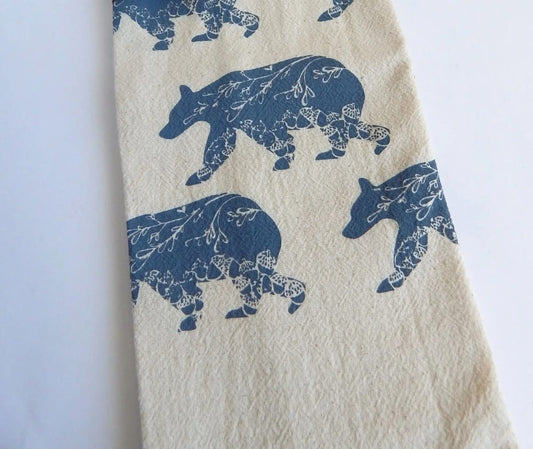 Bears Handprinted Kitchen Towel