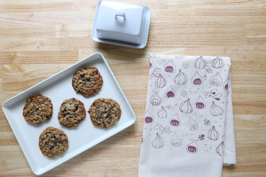 Figs Handprinted Kitchen Towel