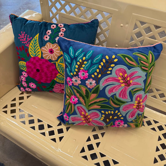 Velvet Floral Pillow