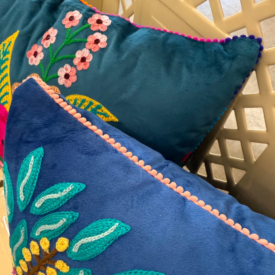 Velvet Floral Pillow