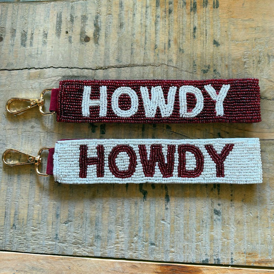 Howdy Beaded Wristlet