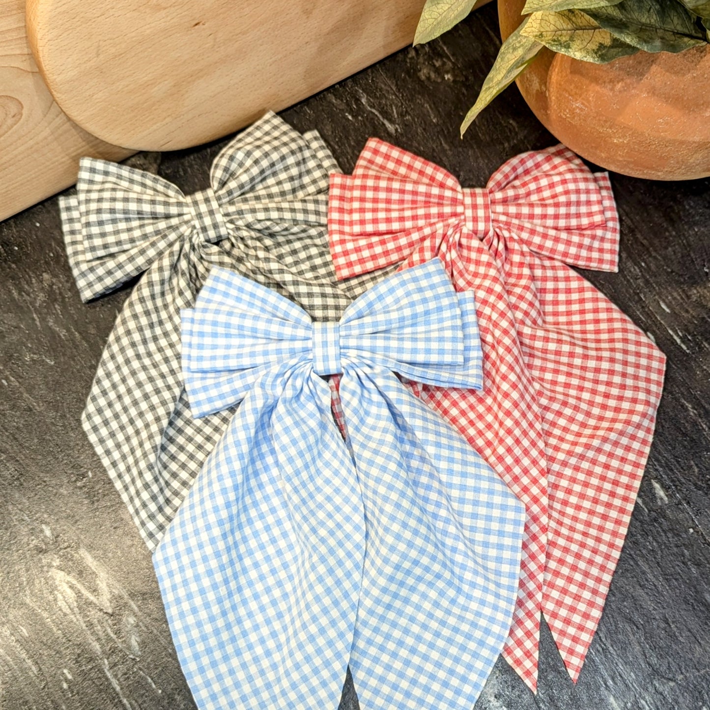 Bow Clip - Plaid