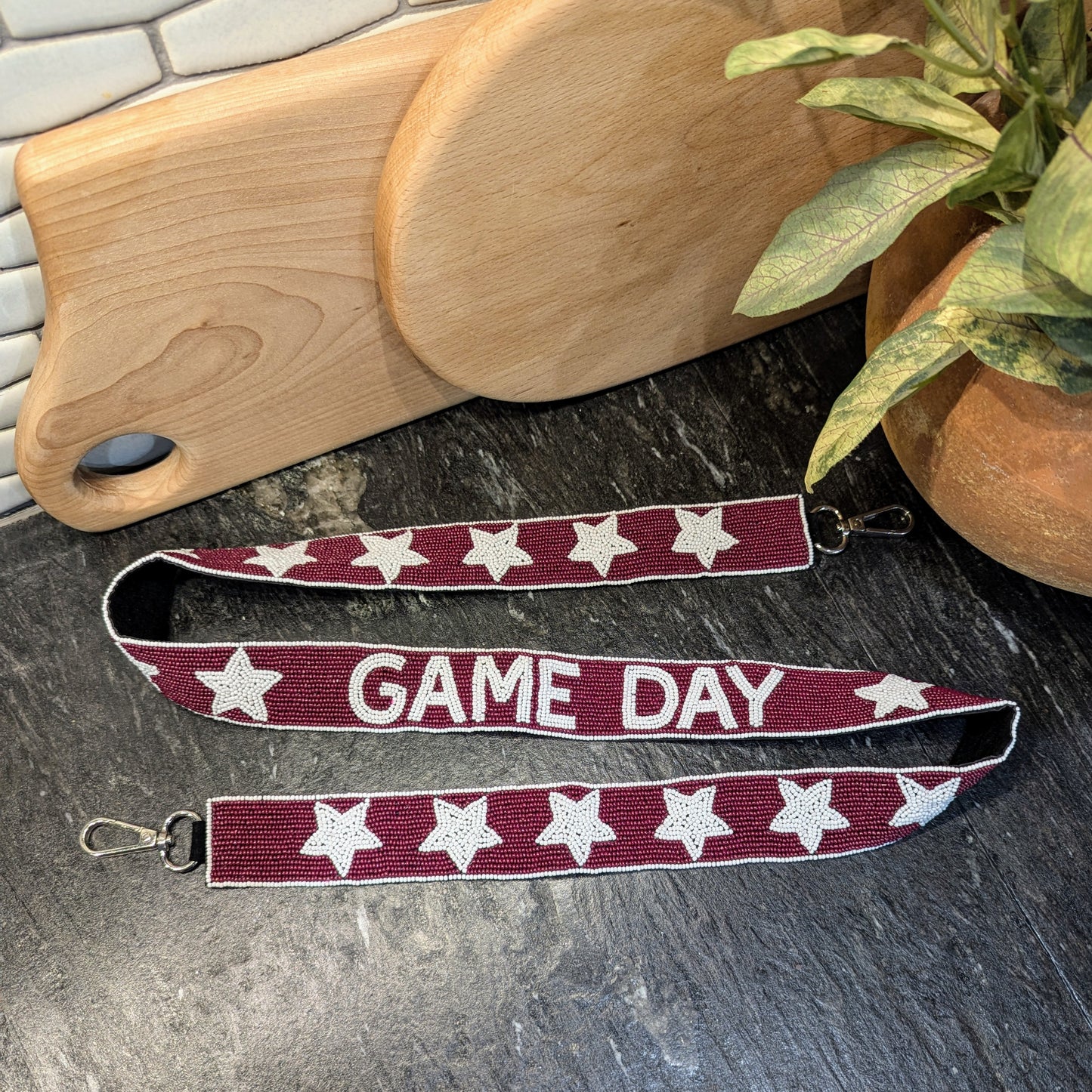 Game Day Star Beaded Purse Strap - 1.5"