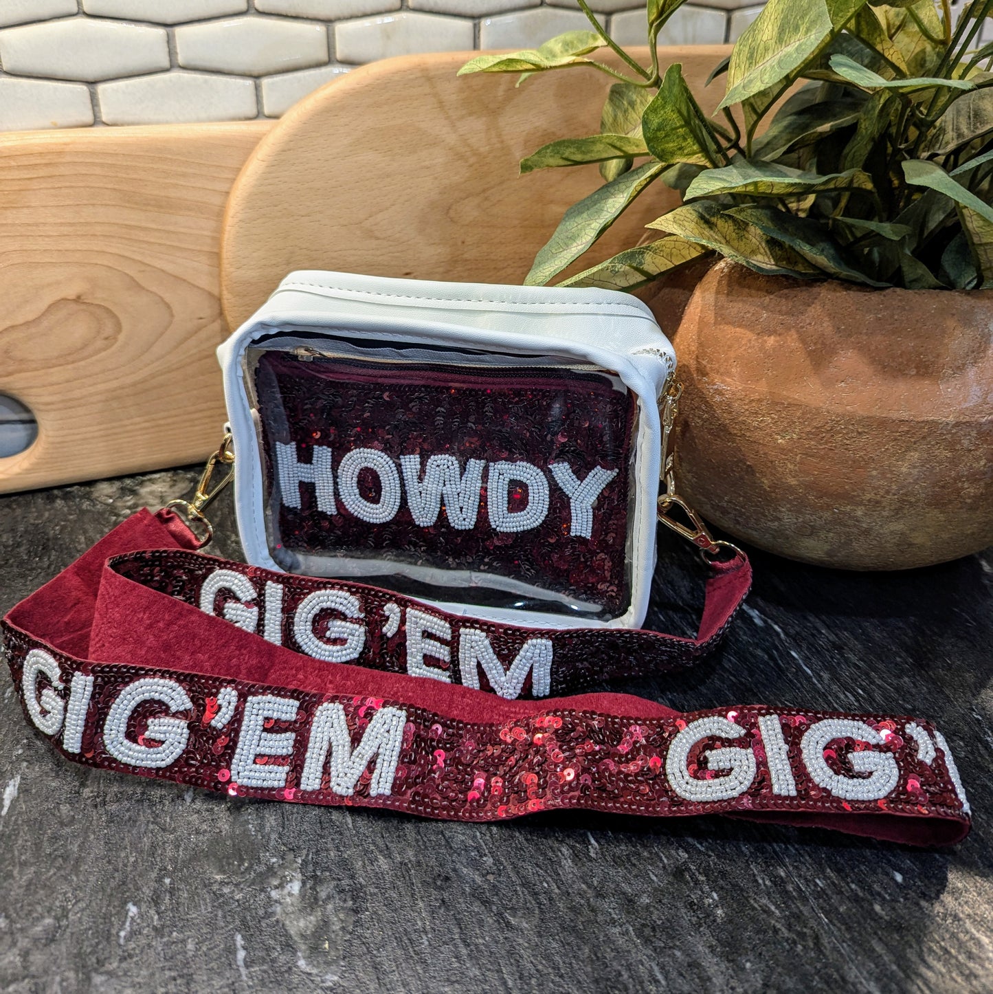 Sequin Gig'Em Purse Strap - 1.5"