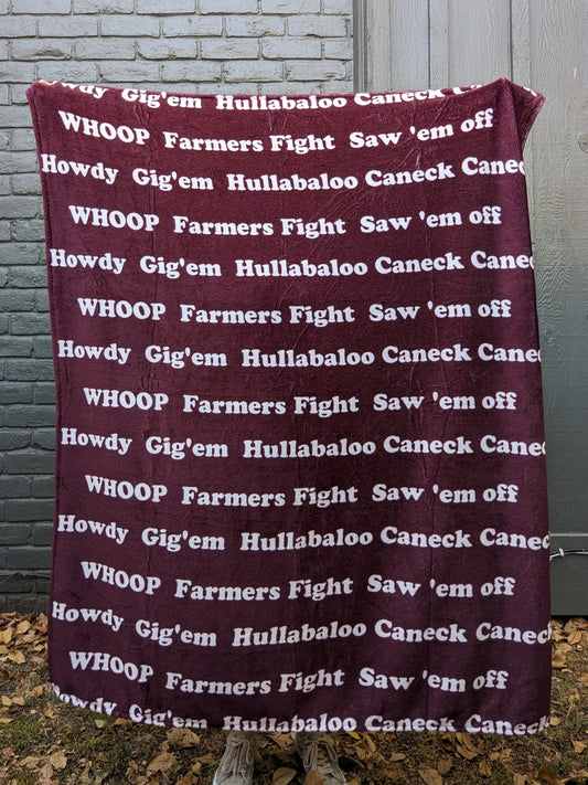 SOK Exclusive Design - Aggie Words Blanket