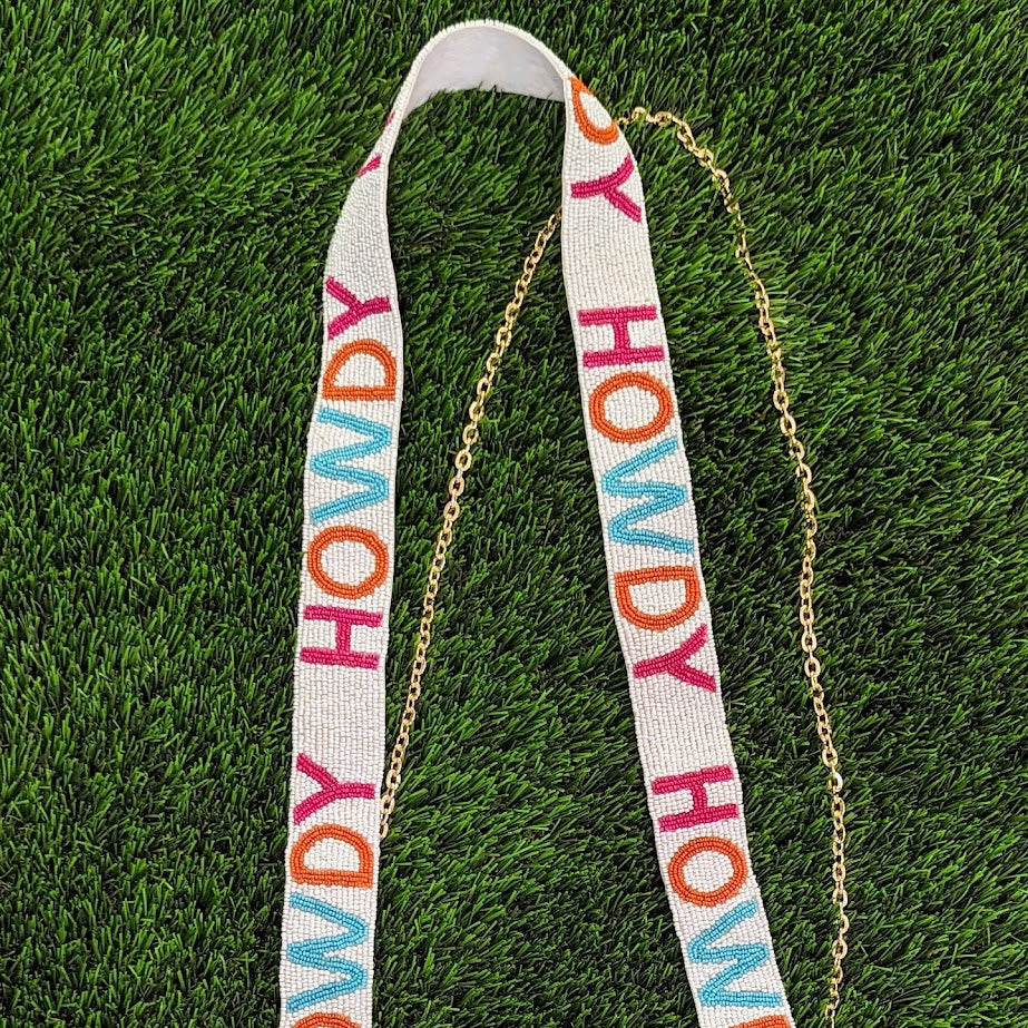 Howdy Beaded Purse Strap - Multi