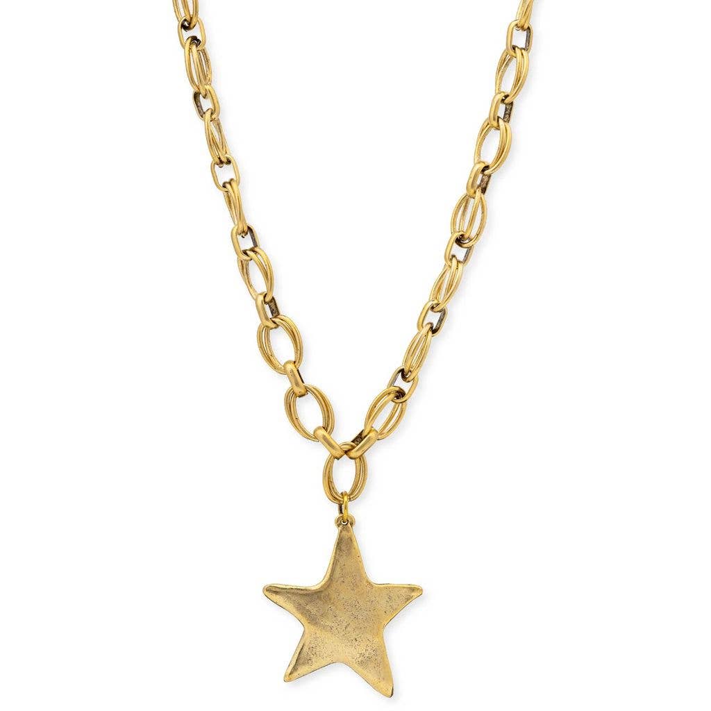 Chunky Chain + XL Star Statement Necklace