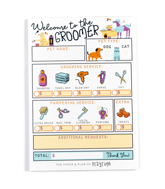 Pet Groomer Playtime Notepad