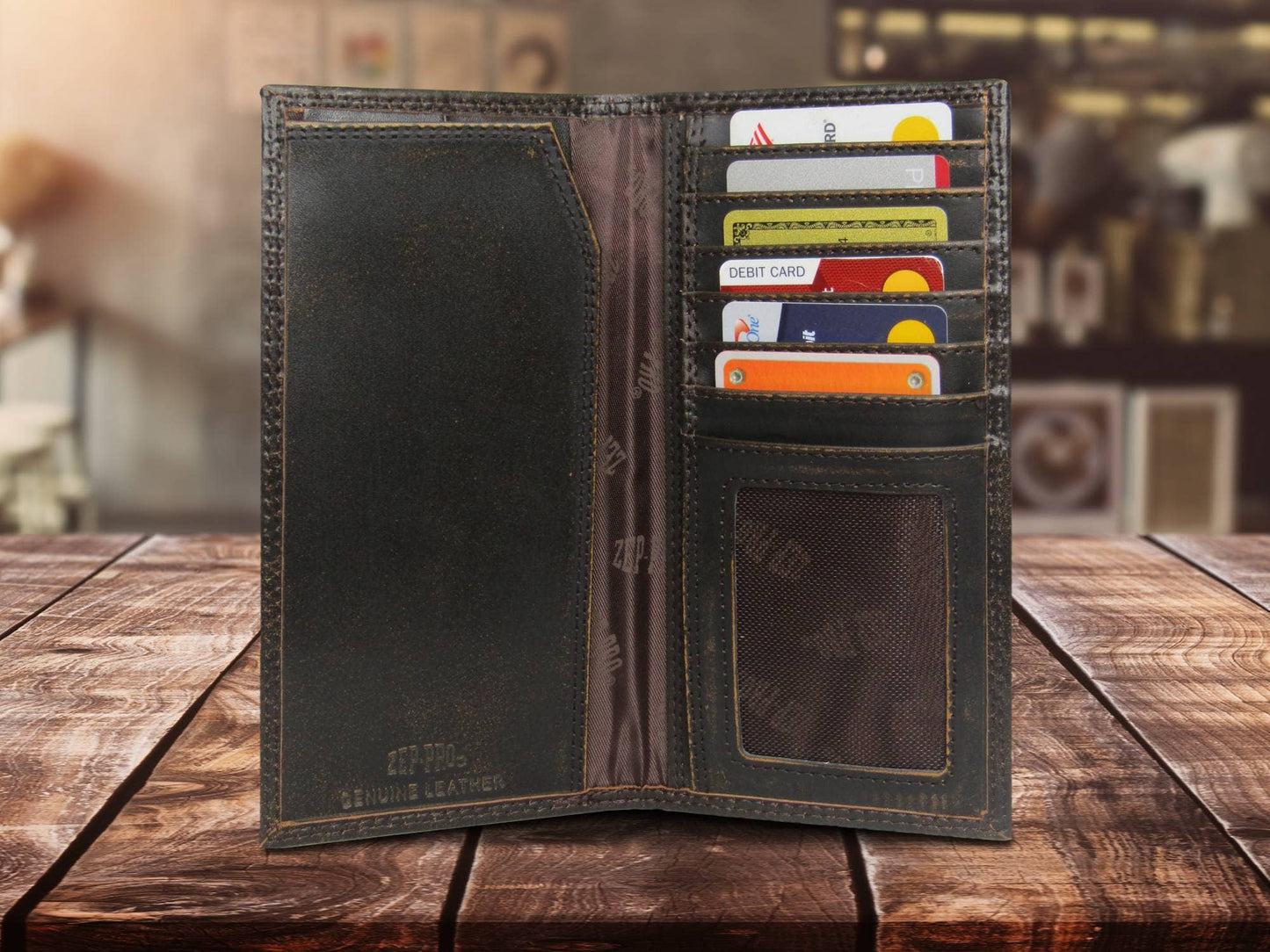 Secretary Wallet in Burnished Leather - Texas A&M