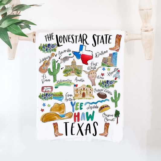 State of Texas Tea Towel