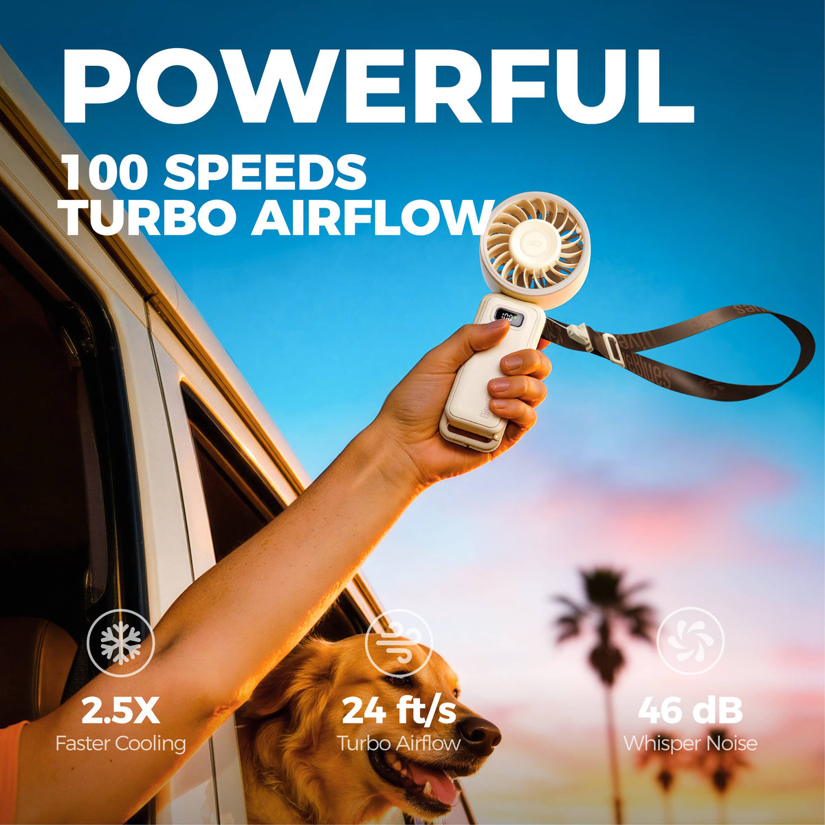 Turbo Game Day Fan – Handheld Blow Dryer Level Power, Fanzy New