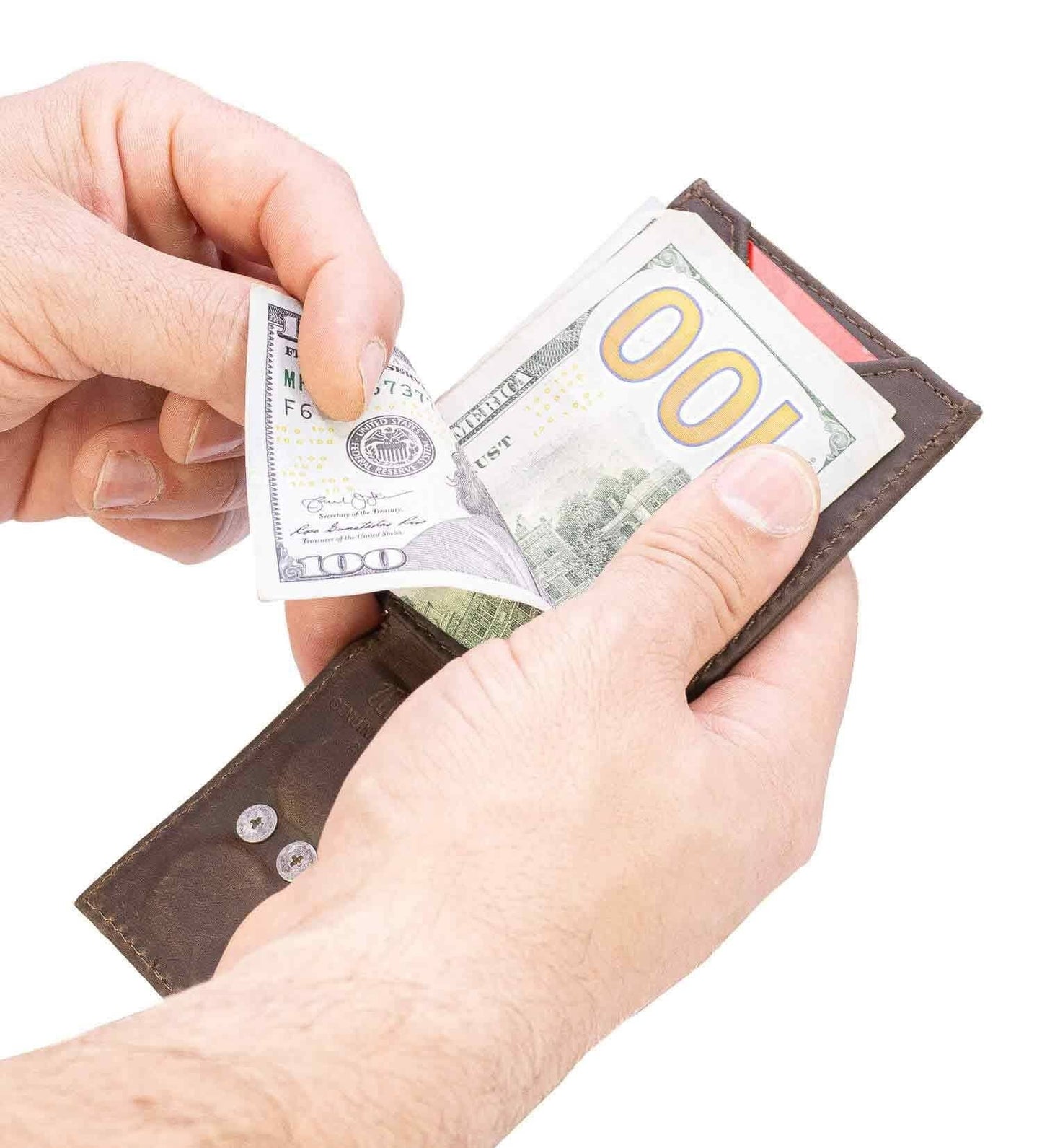 Magnetic Front Pocket Leather Wallet - Texas A&M