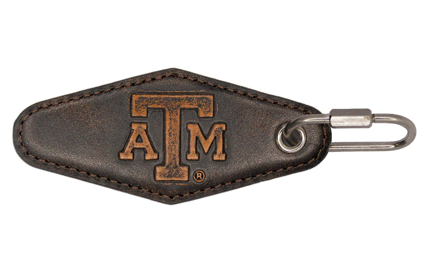Vintage Leather Keychain - Texas A&M