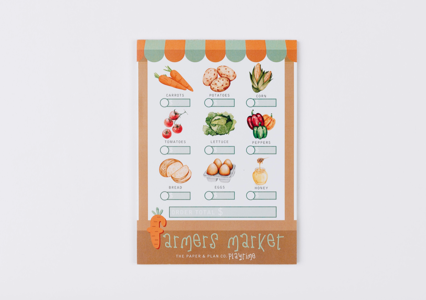 Farmers Market Playtime Notepad
