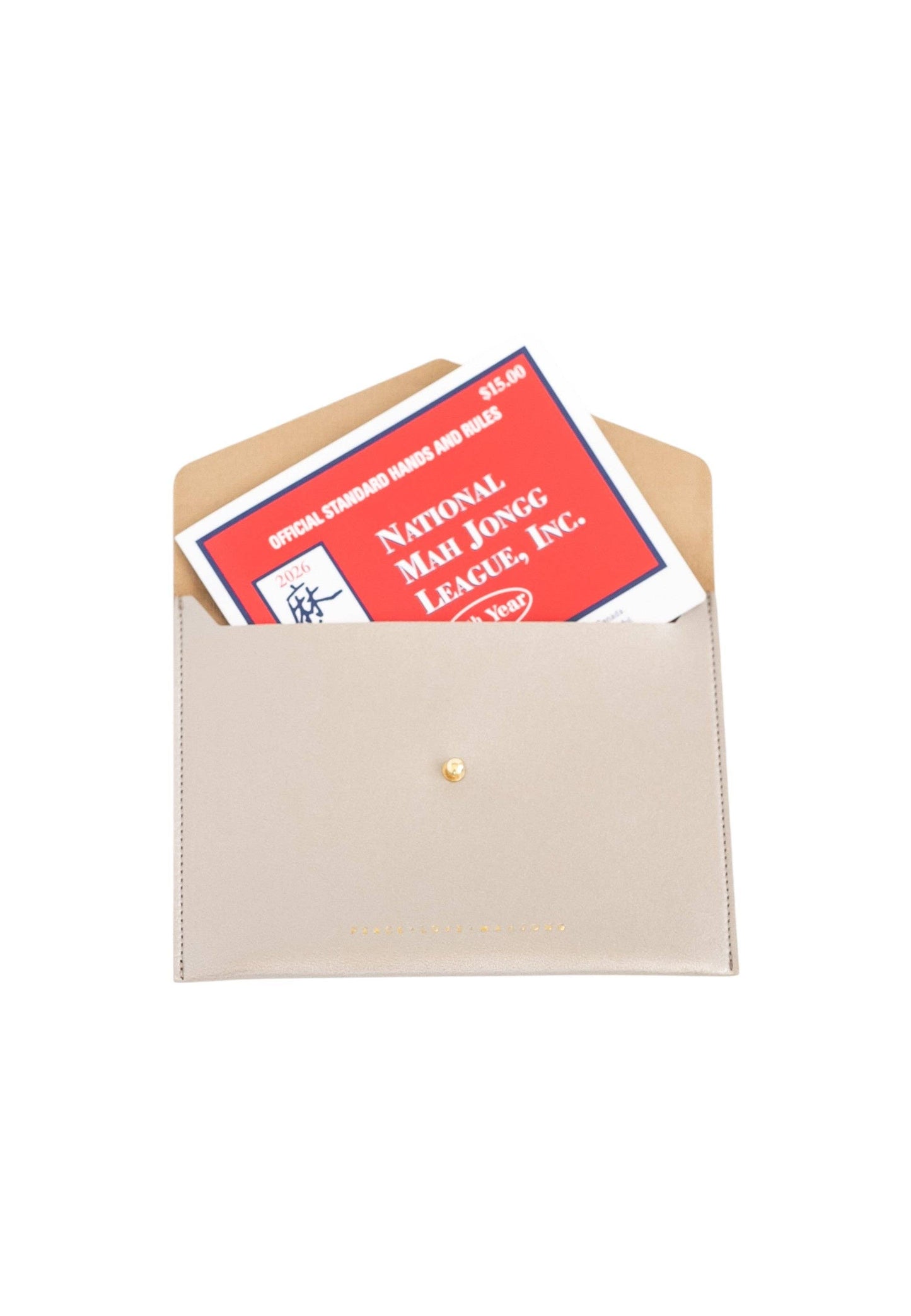 Mahjong Card Clutch - Metallic