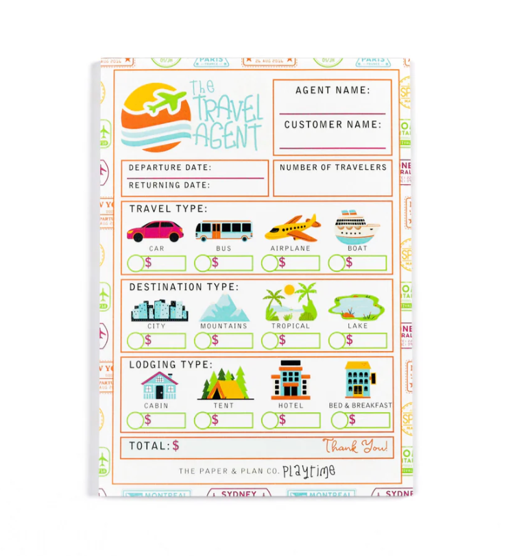 Travel Agent Playtime Notepad