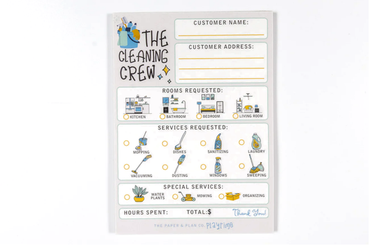 Cleaning Crew Playtime Notepad