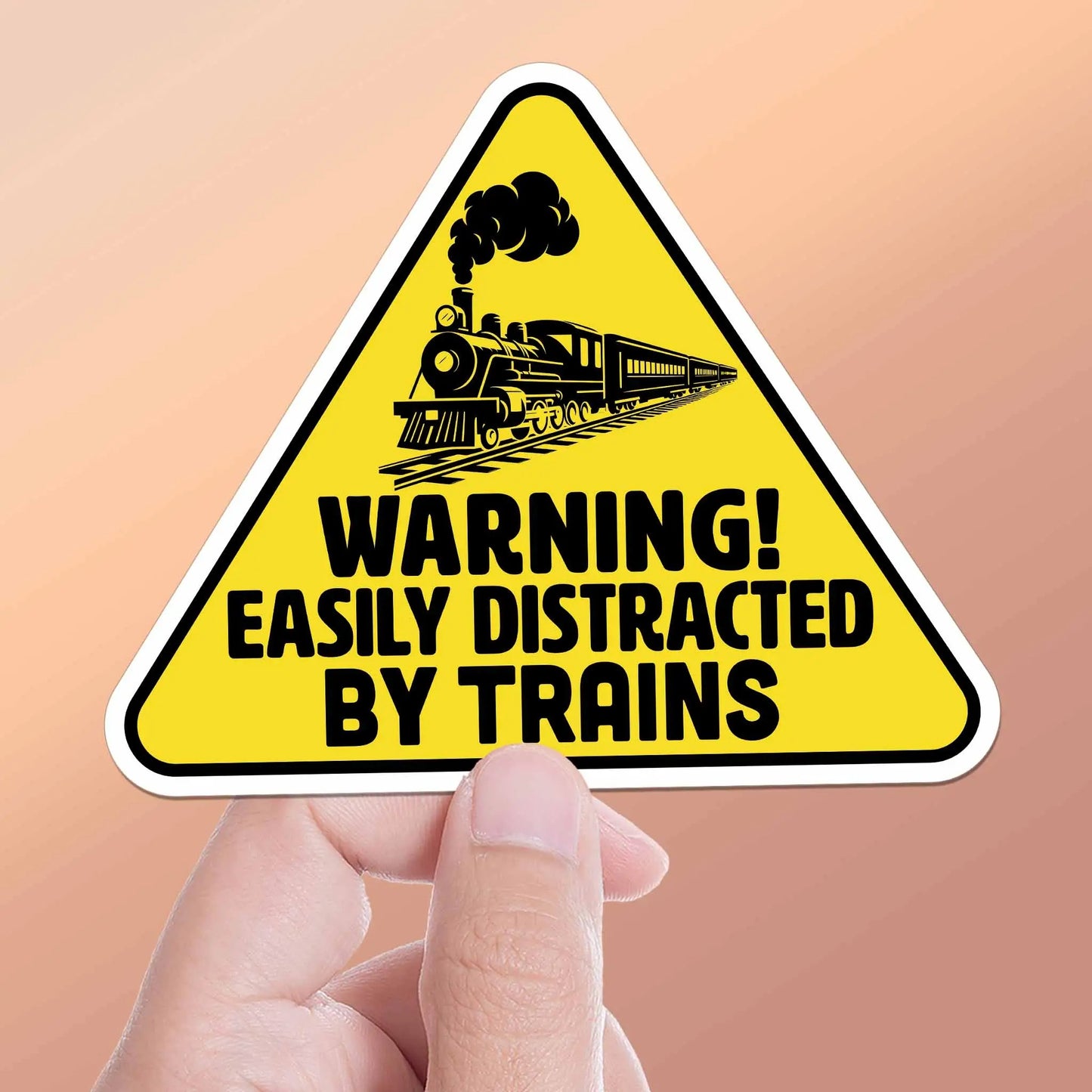 Easily Distracted by Trains Sticker