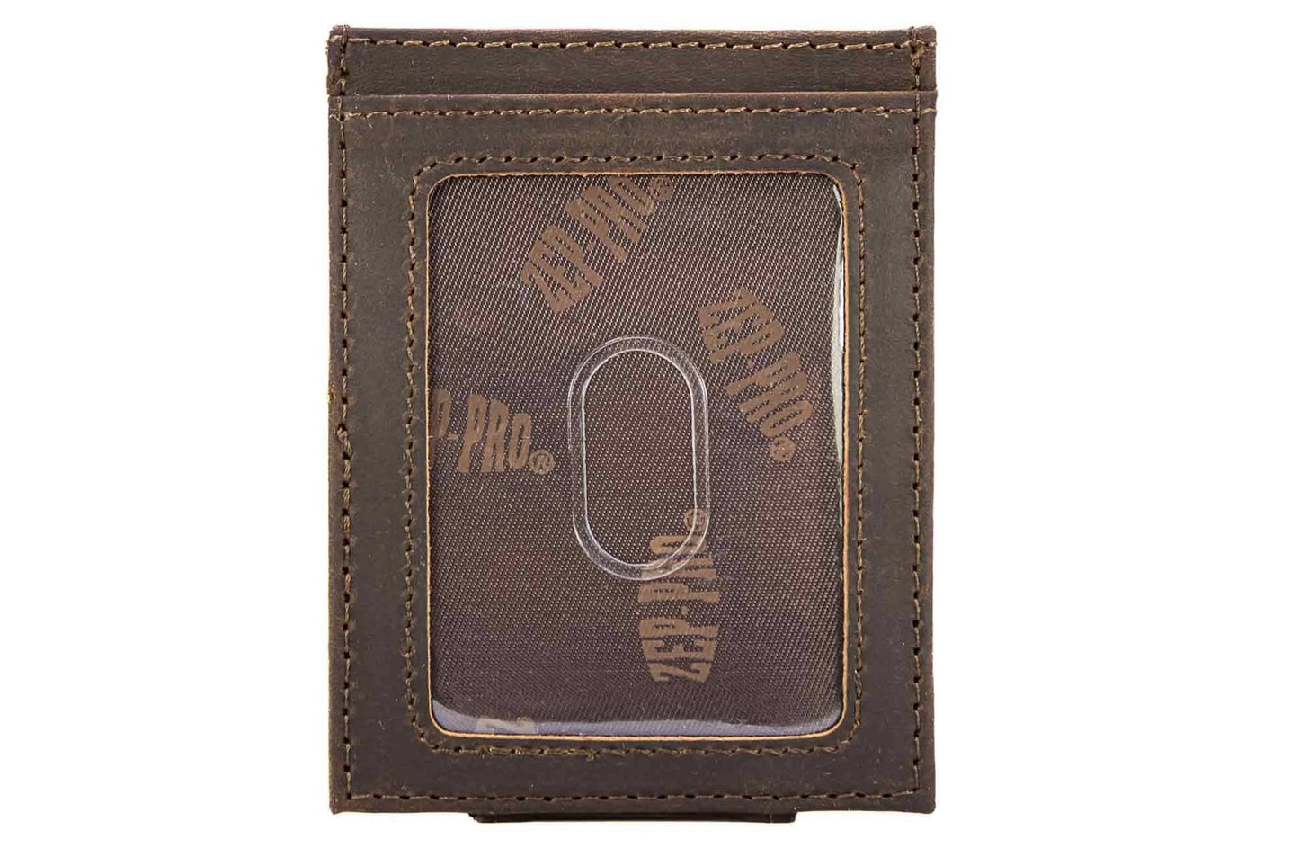 Magnetic Front Pocket Leather Wallet - Texas A&M