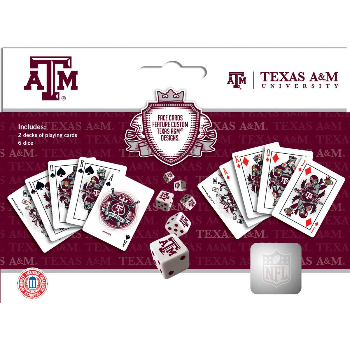 Texas A&M Playing Cards & Dice Set