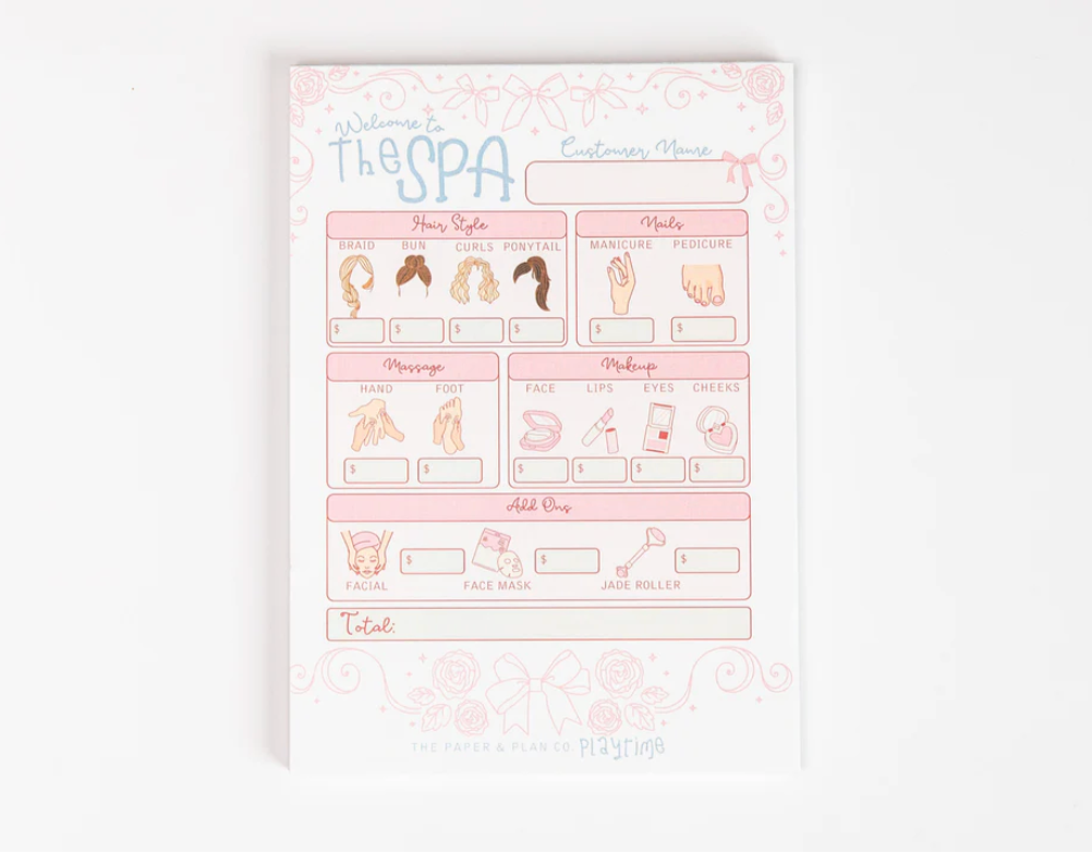 Spa Day Playtime Notepad