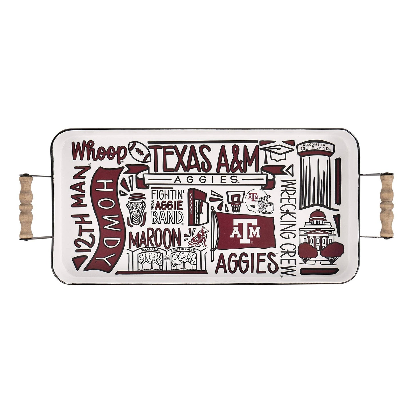 A&M Collage Enamel Tray