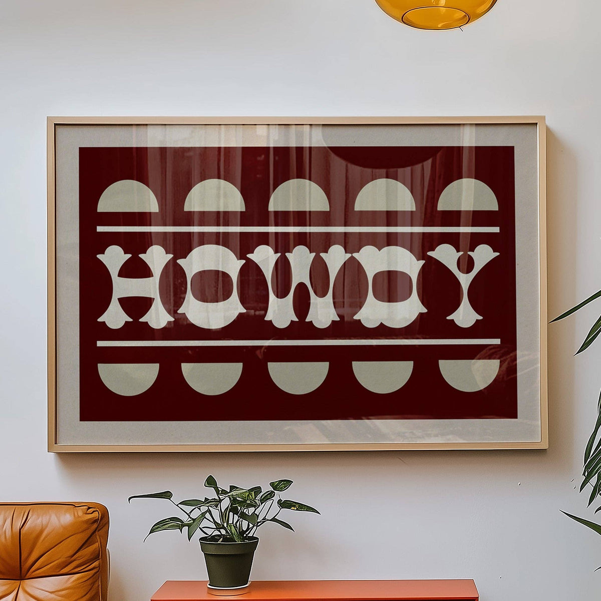 Framed HOWDY Sign