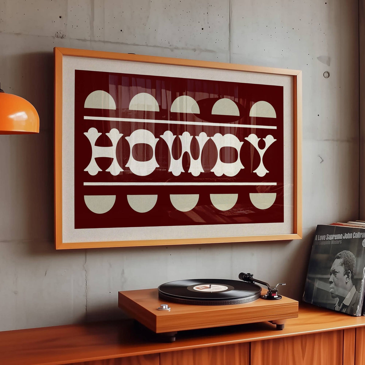 Framed HOWDY Sign