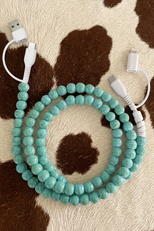 Beaded Charging Cable Charger Cord