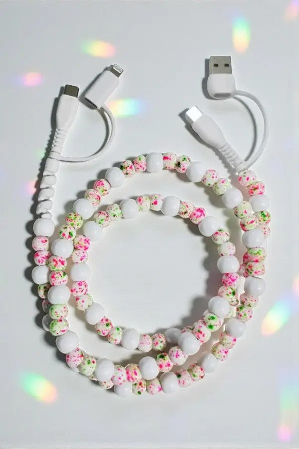 Beaded Charging Cable Charger Cord
