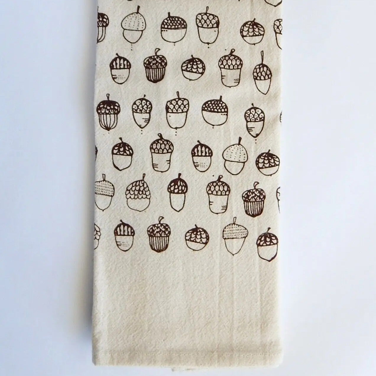 Acorns Handprinted Kitchen Towel