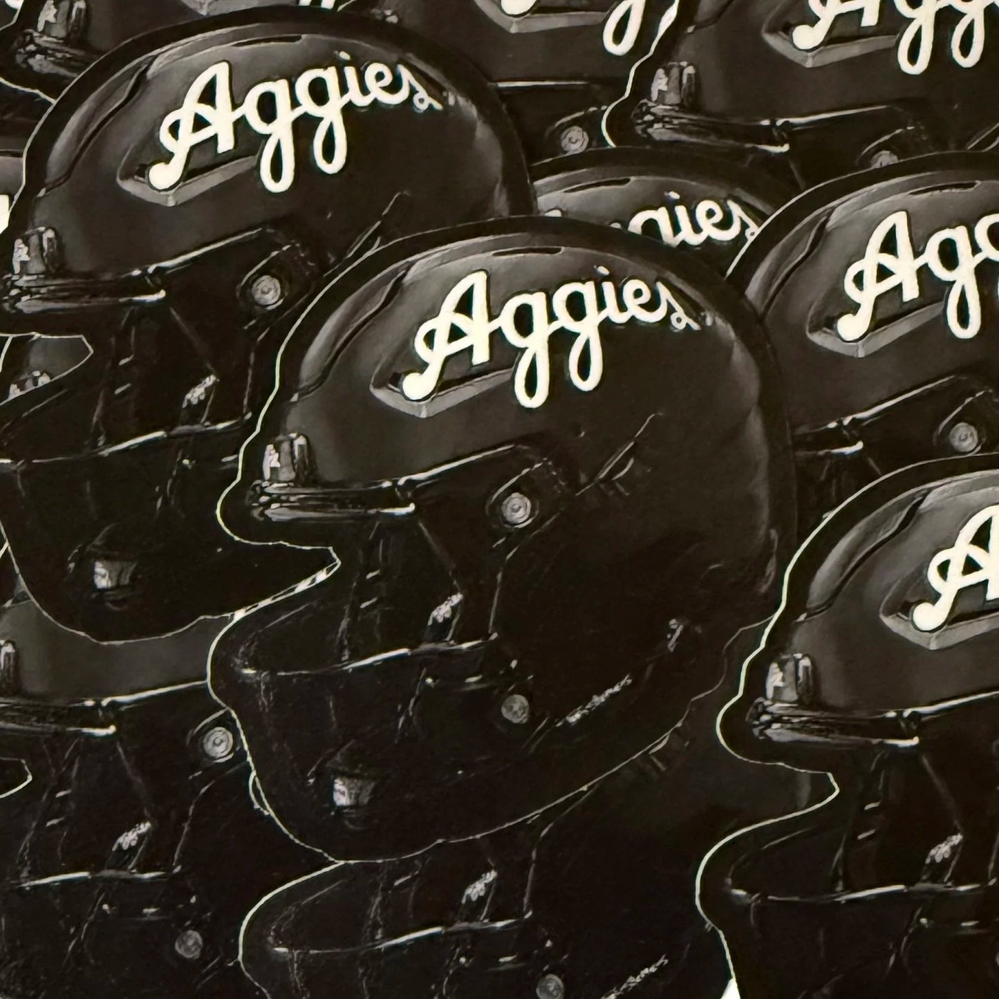 Aggies Script Helmet Sticker