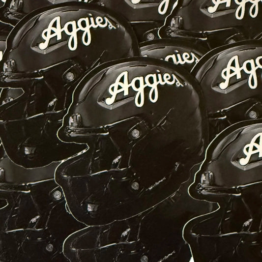 Aggies Script Helmet Sticker