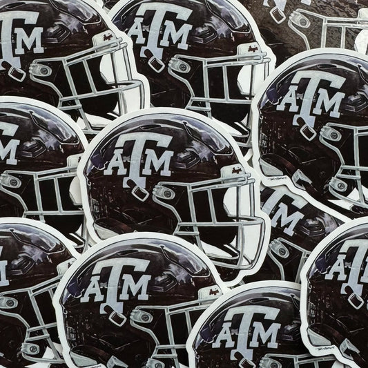Maroon Helmet Sticker