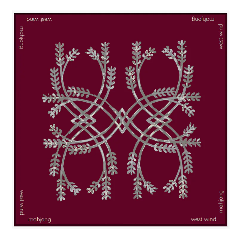 Mahjong Tile Mat - Maroon