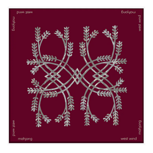 Mahjong Tile Mat - Maroon