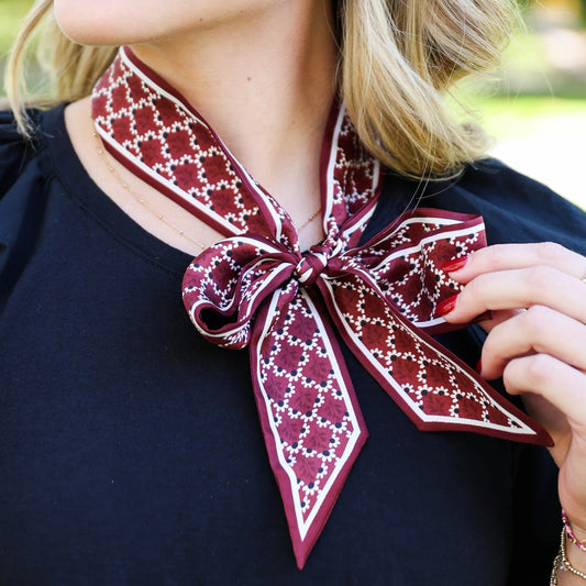 Sideline Twilly Scarf - Maroon